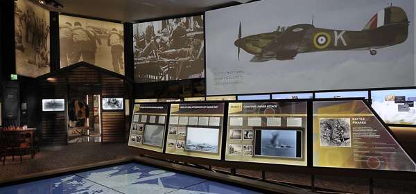 Interactive displays at the Battle of Britain Memorial