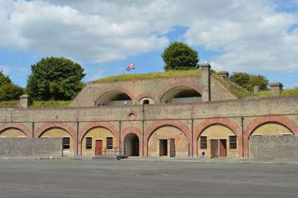 The casemates and parade ground at Fort Burgoyne