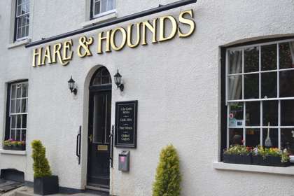 Front entrance to the Hare and Hounds