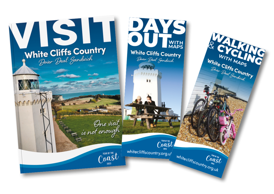 White Cliffs Country leaflets - Visit, Days Out and Walking and Cycling with maps.