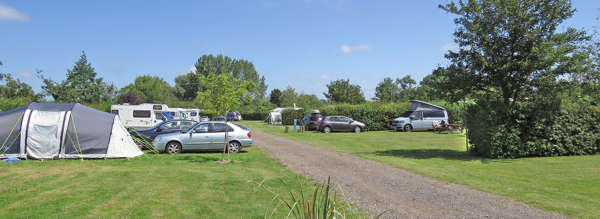 Caravans, tents and camper vans at Sandwich Leisure Holiday Park