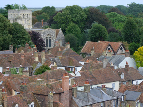 Red tiled rooftops of Sandwich