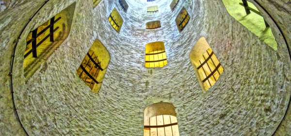Image of the Grand Shaft looking up to the opening at the top