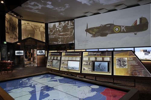 Interactive displays at the Battle of Britain Memorial