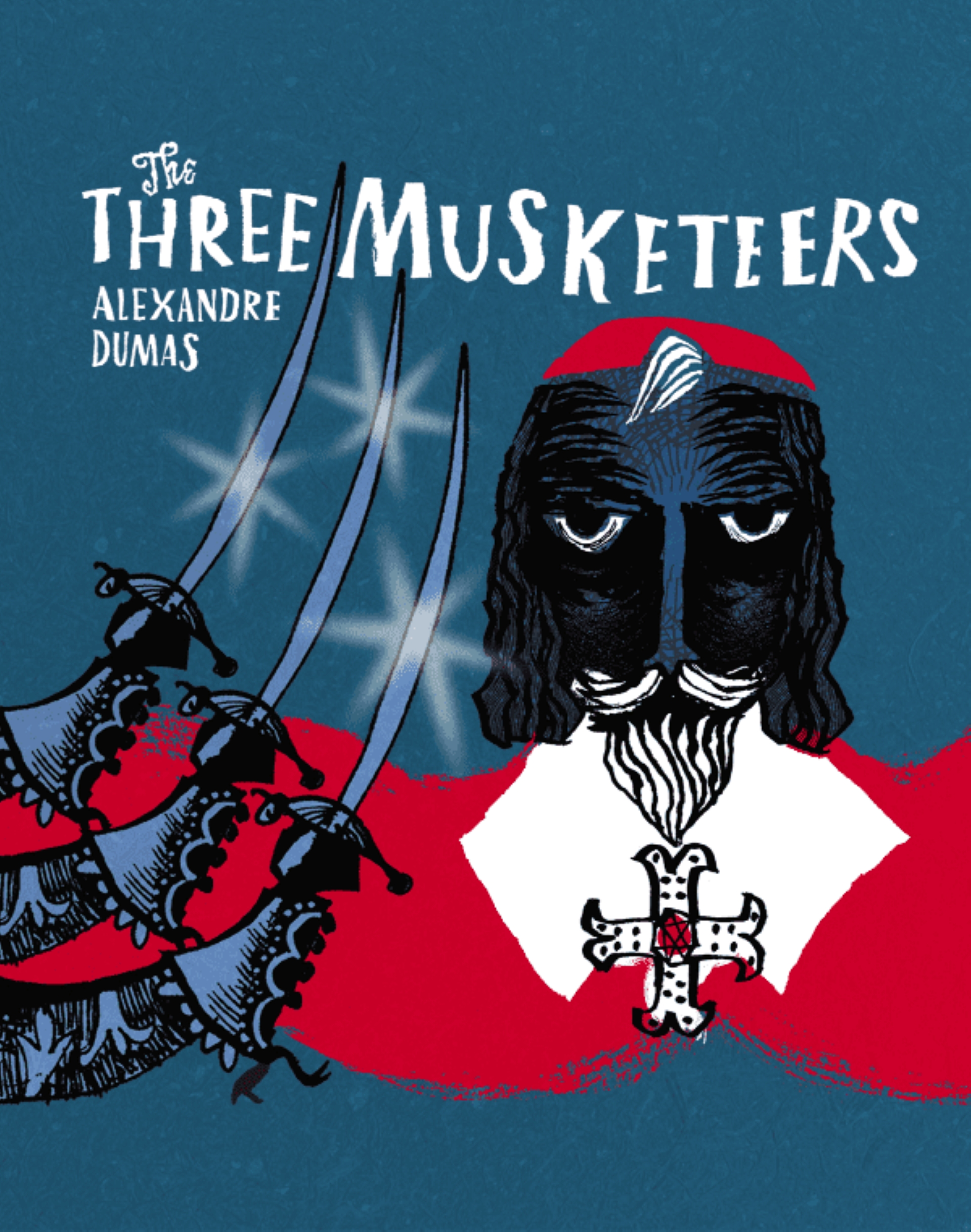 Poster showing a musketeer plus 3 swords