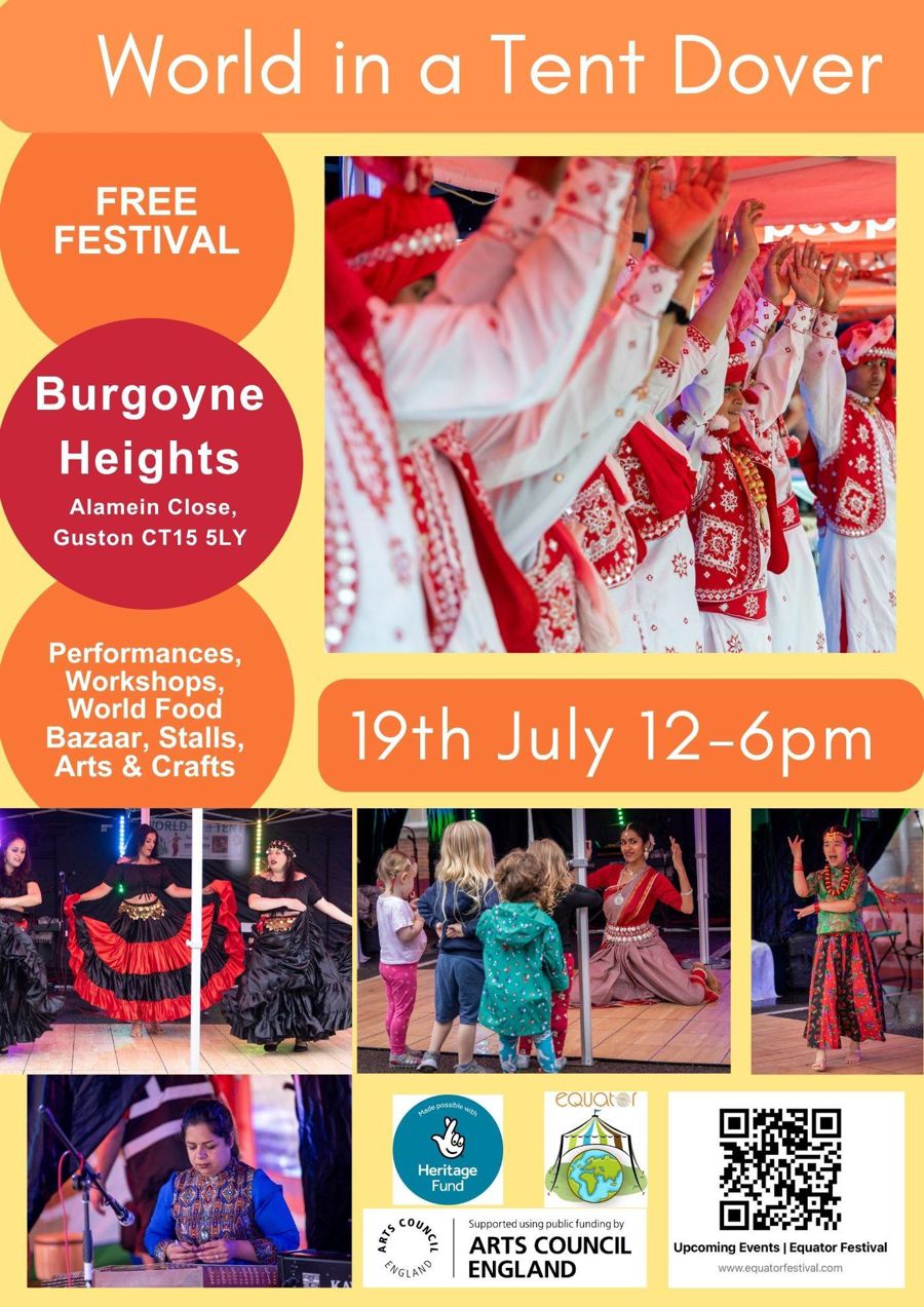 Colourful poster advertising the event