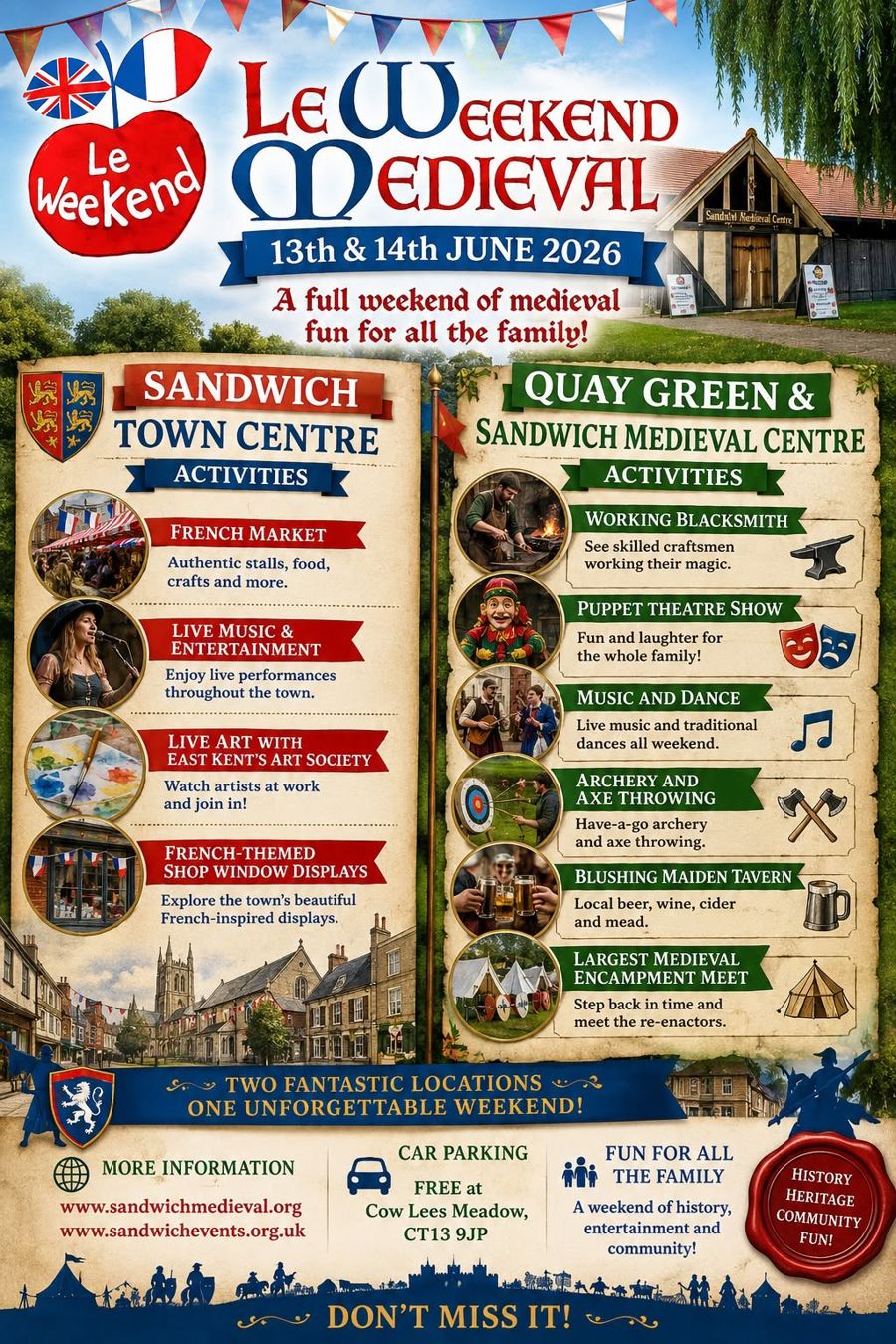 Poster advertising events taking place