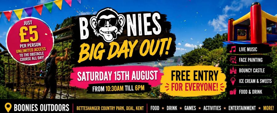 Colourful poster with a monkey cartoon
