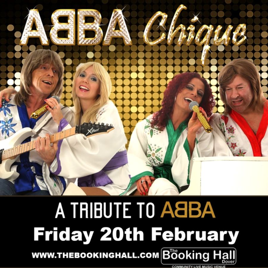 2 female and 2 men dressed as the pop group Abba.