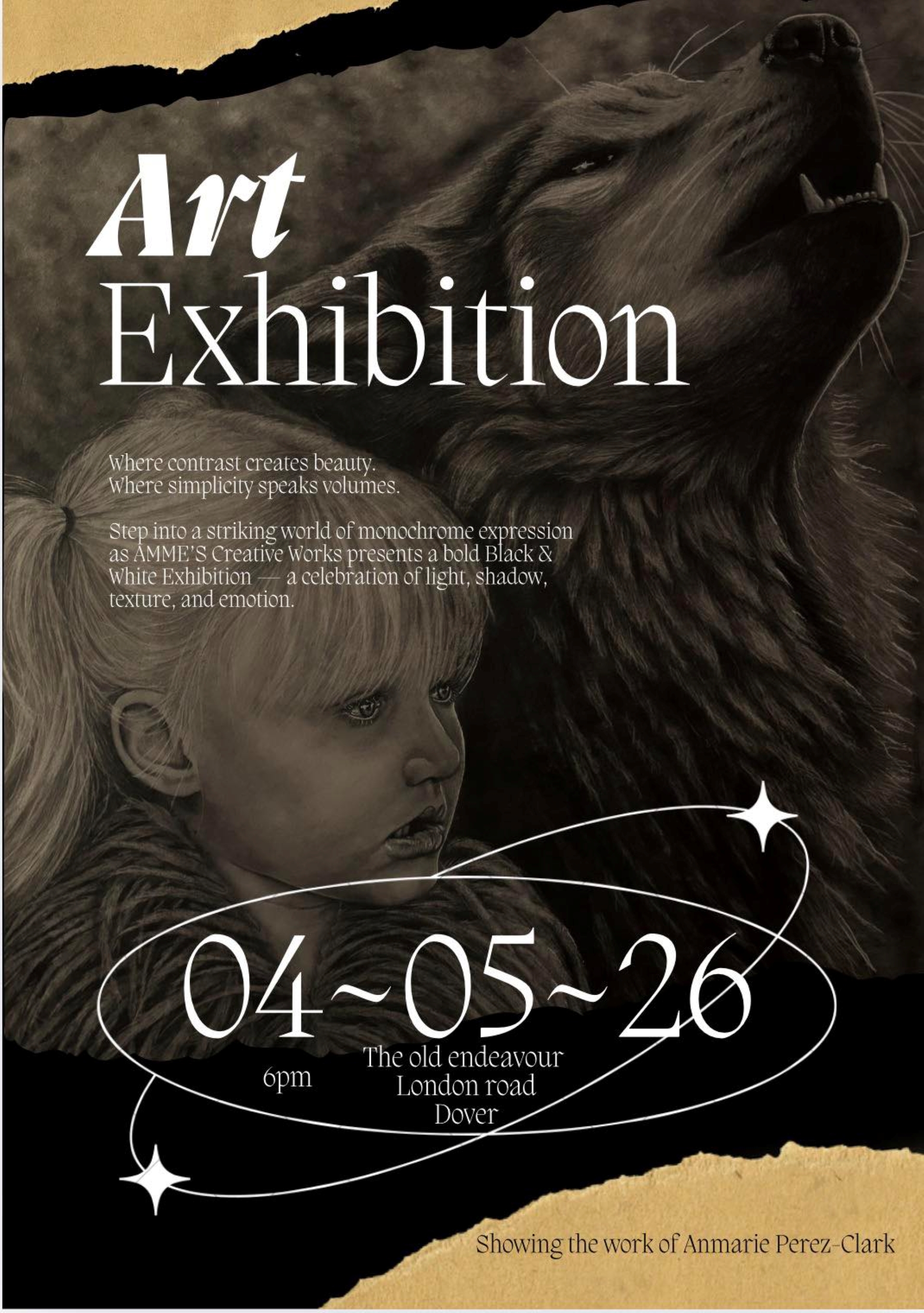 Black & white image of the face of a dog