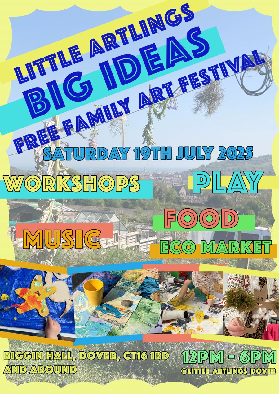 Litte Artlings free family art festival poster.