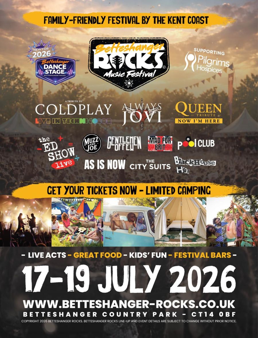 Event poster with details and photos of camping