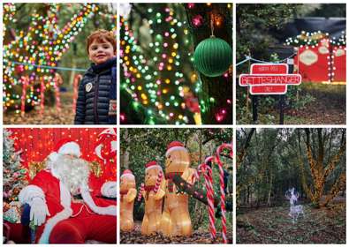 A collage of images showing the various Christmas events at Betteshanger Country Park