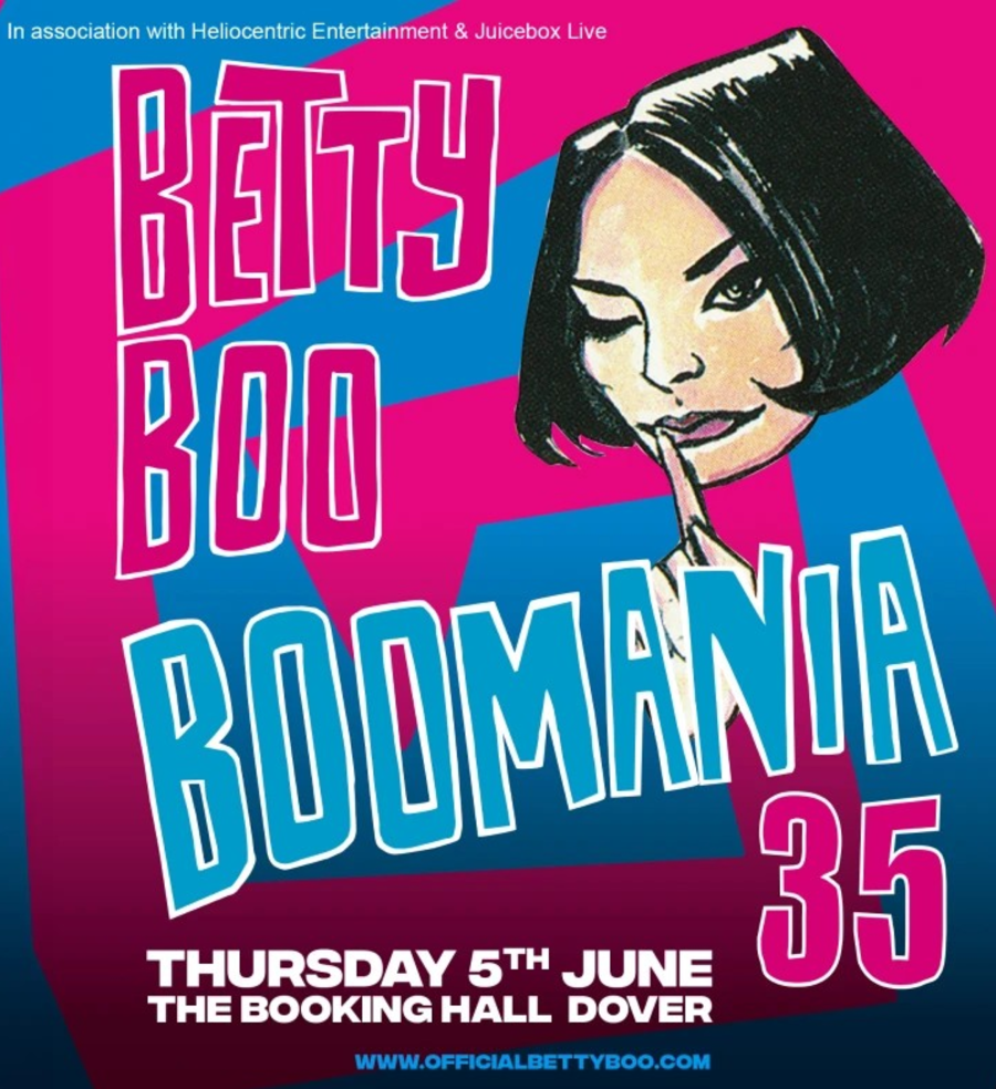 Poster for Betty Boo Boomania 35 at The Booking Hall Dover on 5th June 2025