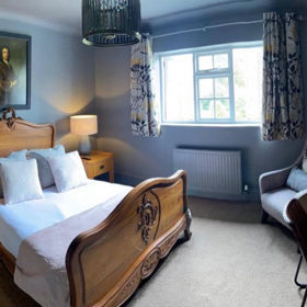 Double bedroom, The Blazing Donkey Country House Hotel and Wedding Venue, nr Sandwich