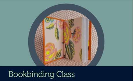 A book with a floral interior cover