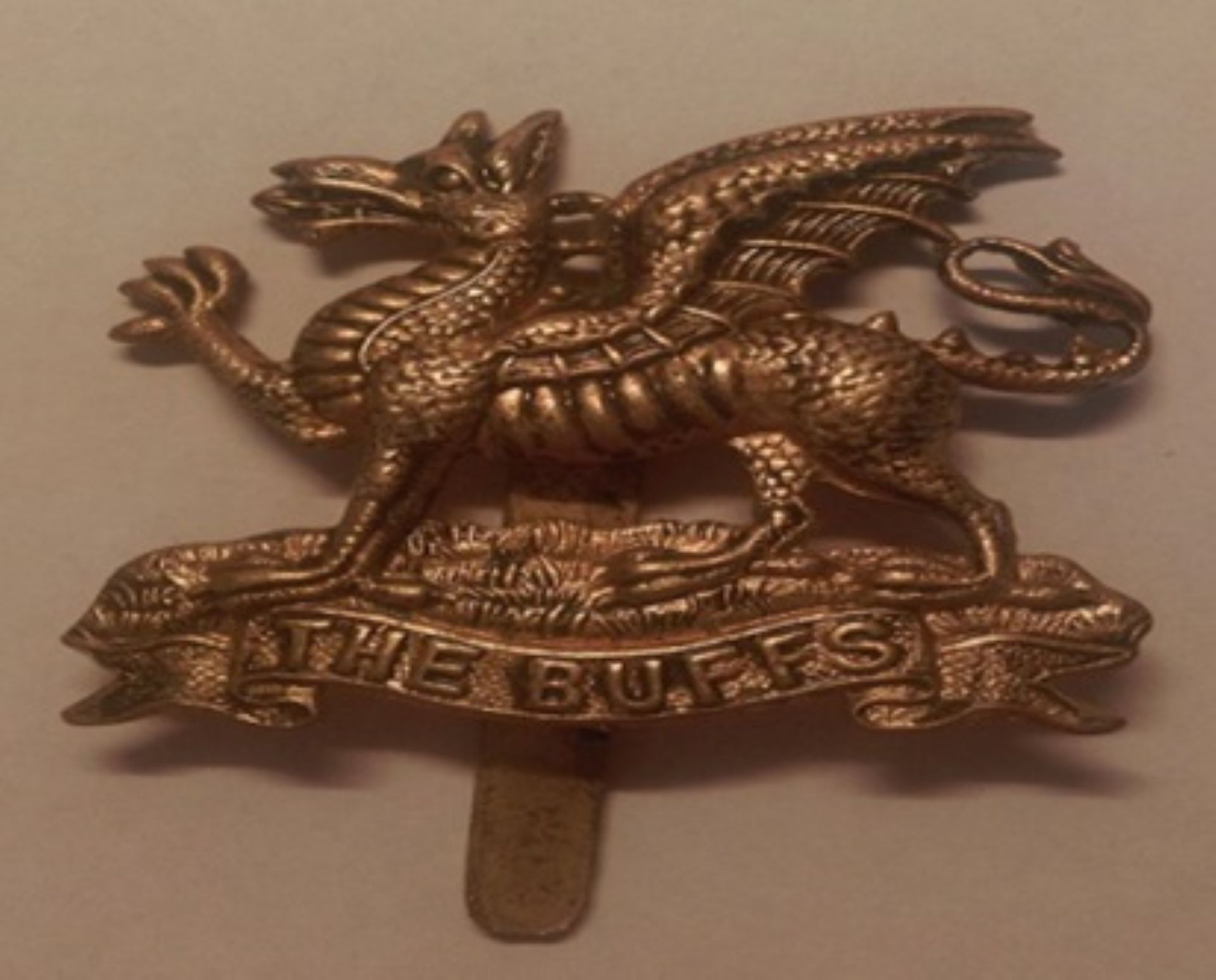 Cap badge of The Buffs (Royal East Kent Regiment)