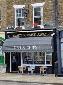 Exterior of Castle Take Away Fish & Chip shop