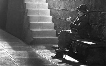 A still image of Charlie Chaplin in the 1931 film 'City Lights'