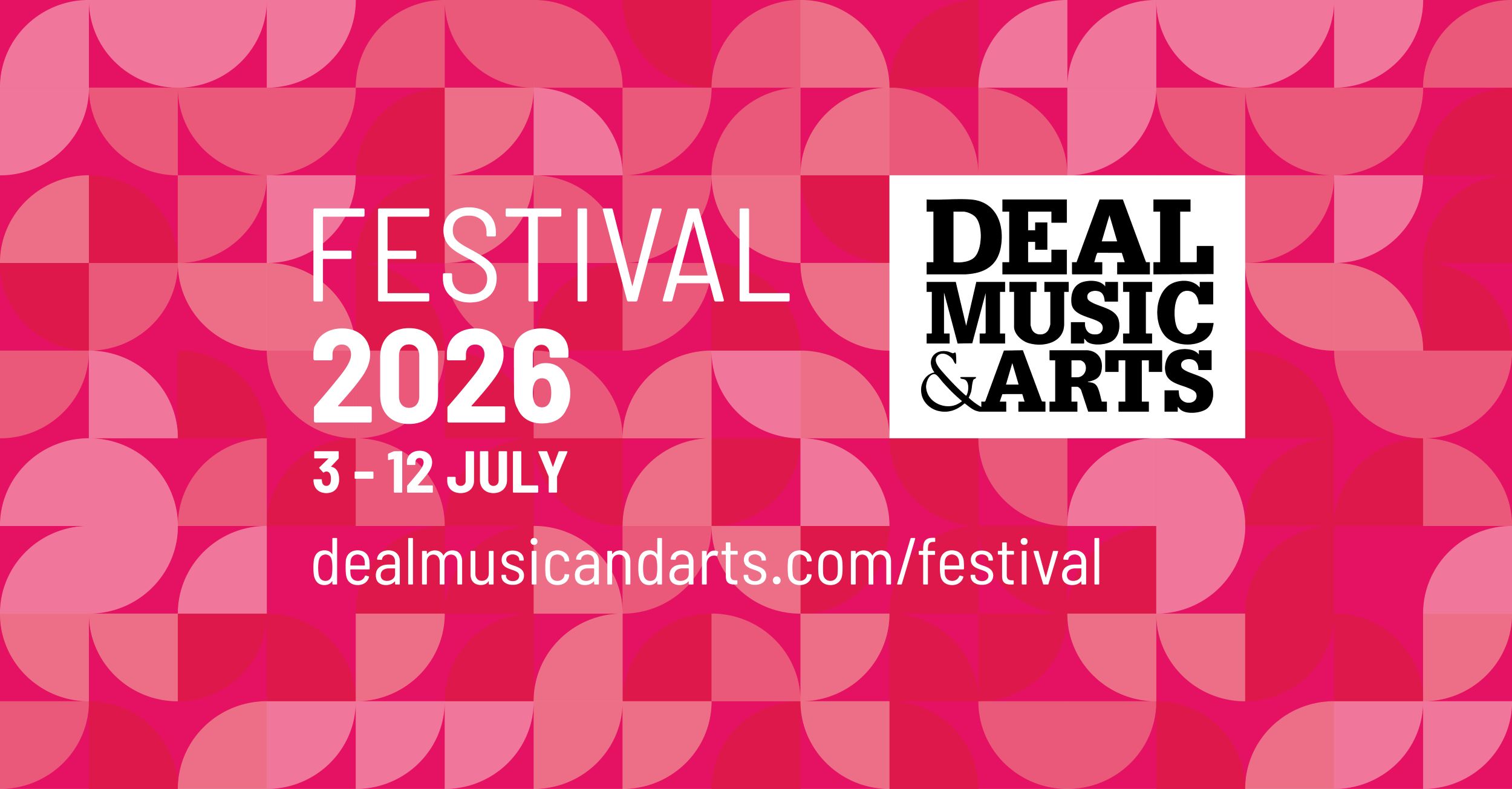 Pink logo for the festival