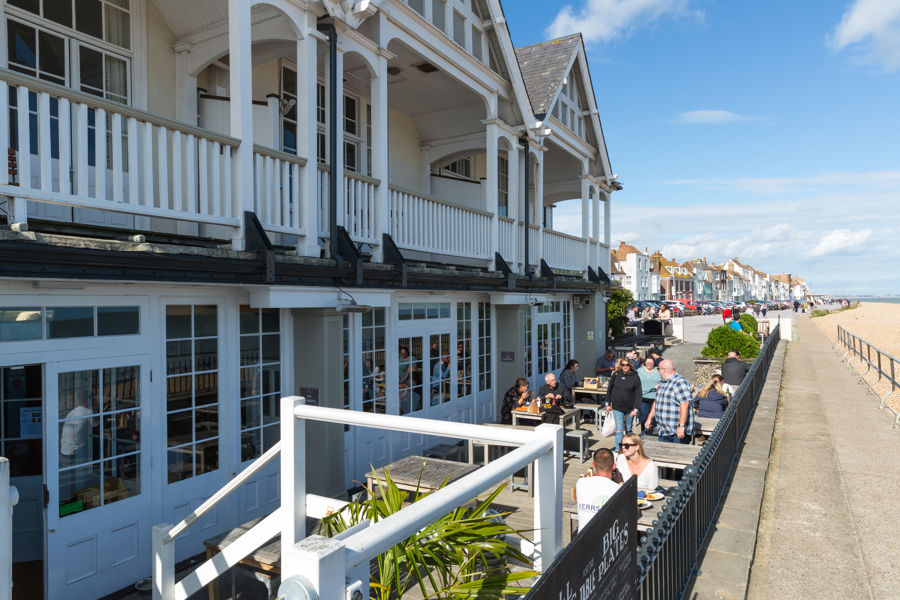 Outside decking area at The Royal Hotel