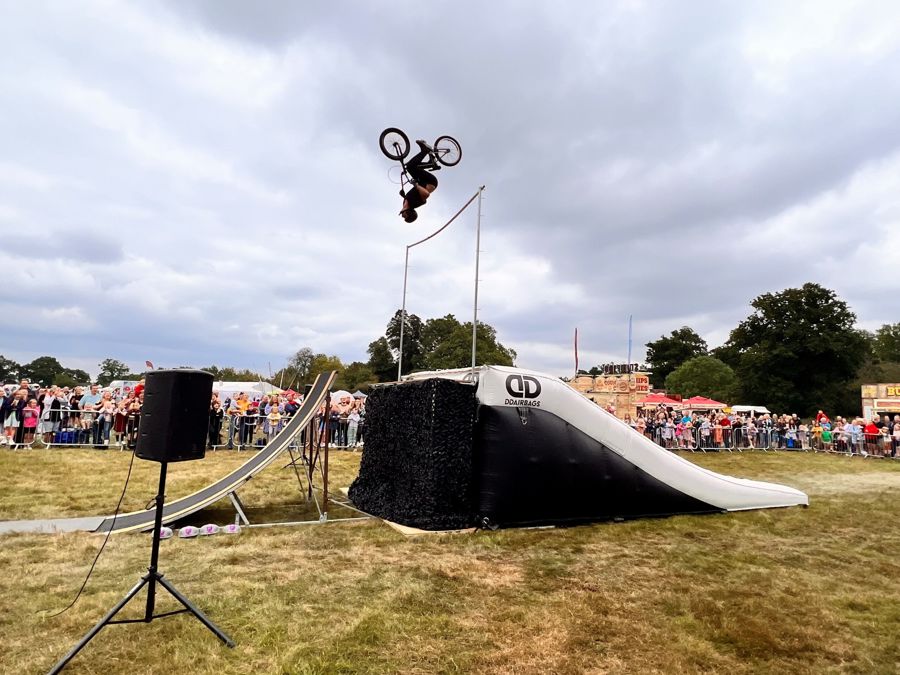 BMX rider doing a mid-air trick