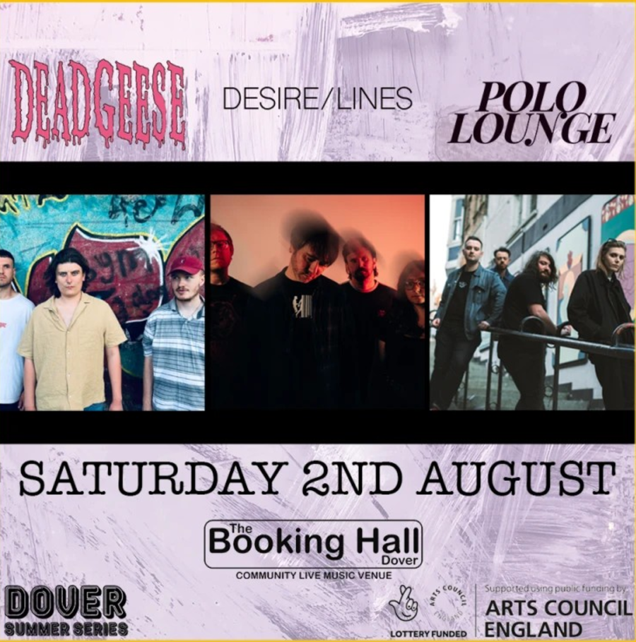 3 music bands performing at The Booking hall Dover.