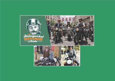 People on motorbikes for The Distinguished Gentlemen's Ride