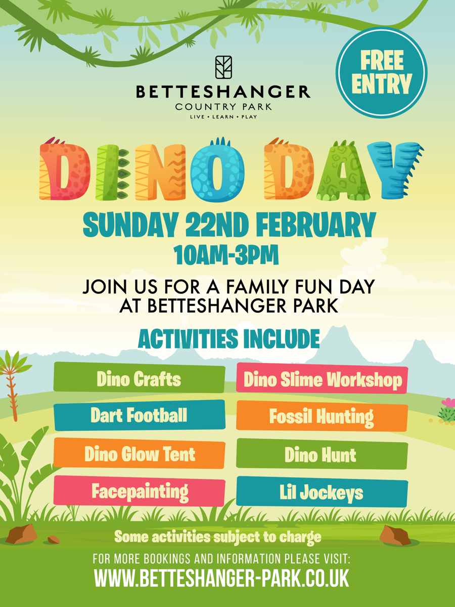 Colourful poster with event details