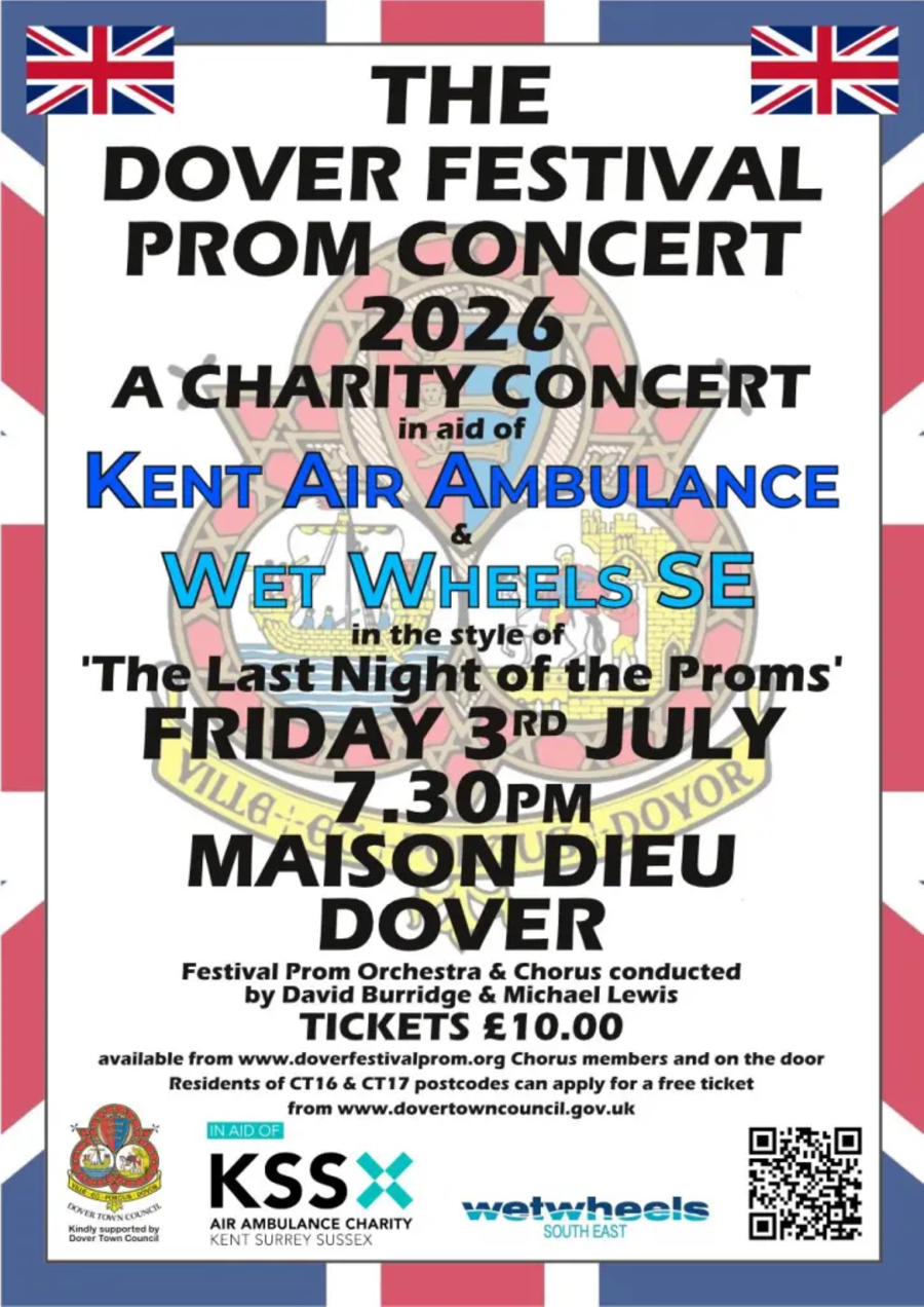 The Dover Festival Prom Concert 2026, Fri 3rd July at The Maison Dieu