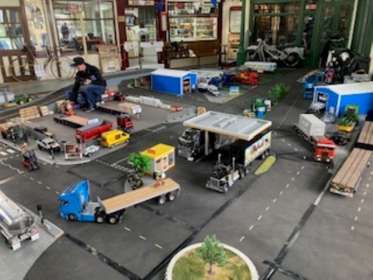 A model road network for working truck models. 