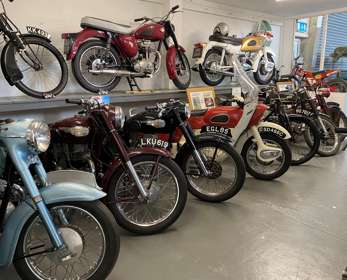 Classic motorbikes on display in Dover Transport Museum