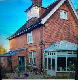 Side view of house with conservatory