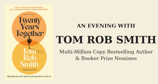 Banner for the event featuring the book cover