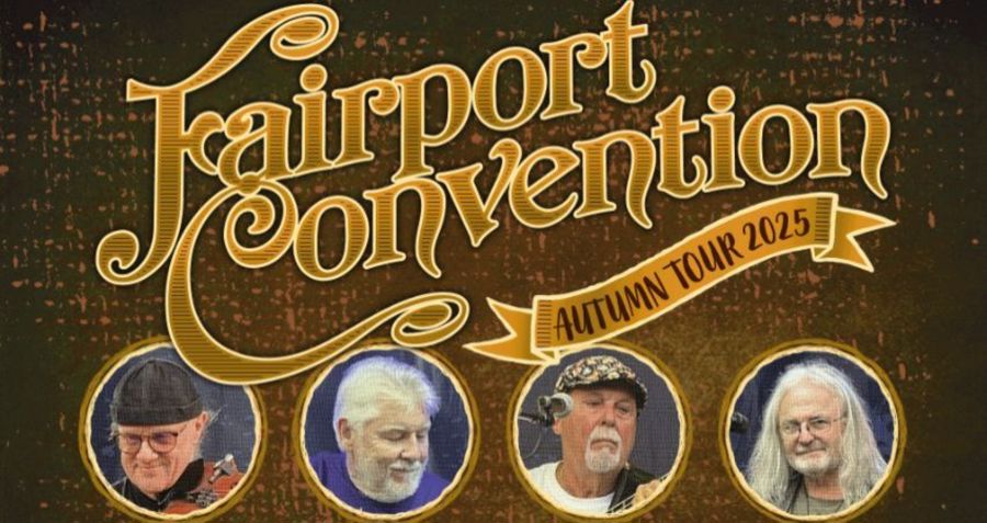 4 older men with their photos in individual circles & the words Fairport Convention above.