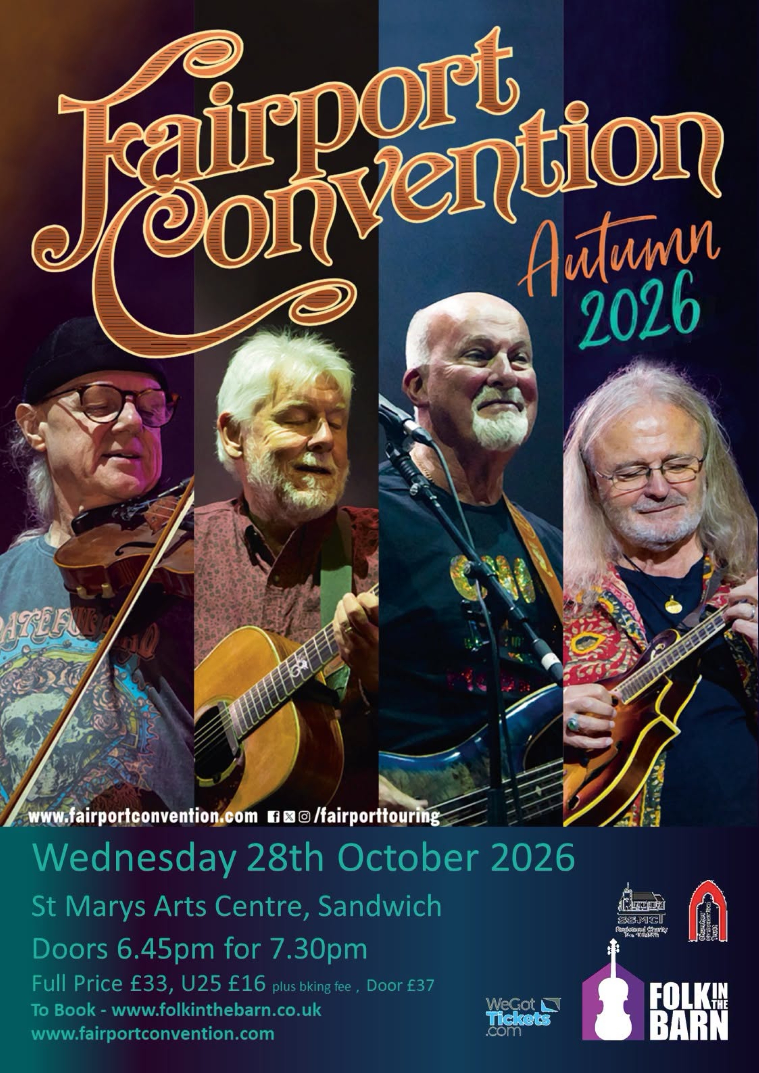 4 male band members of Fairport Convention