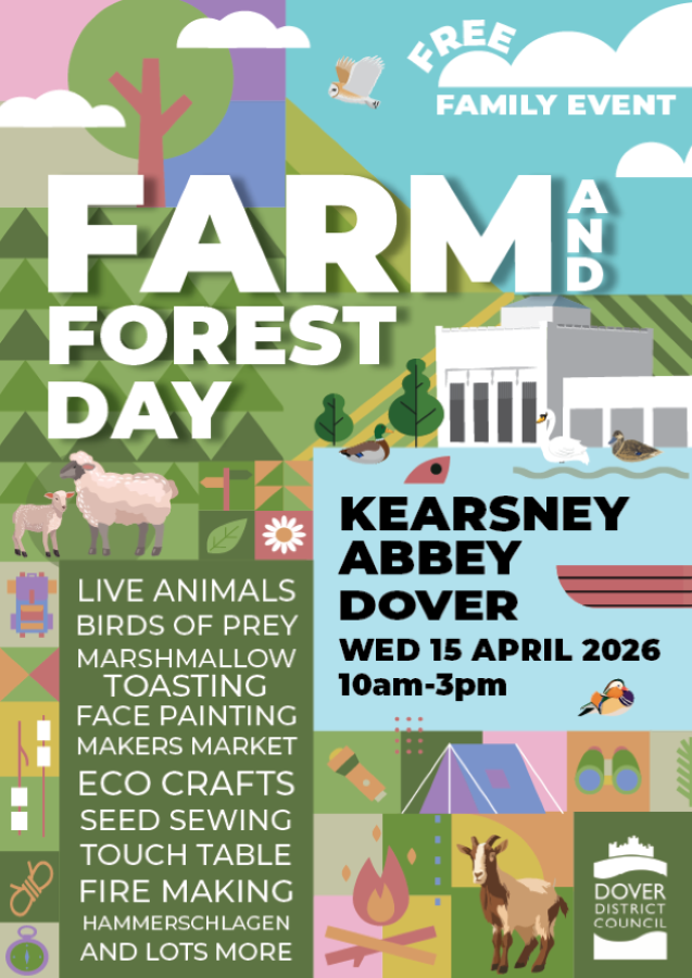 Colourful poster advertising the event with sheep, goats and ducks.