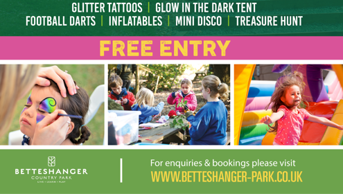 Event poster showing children having fun