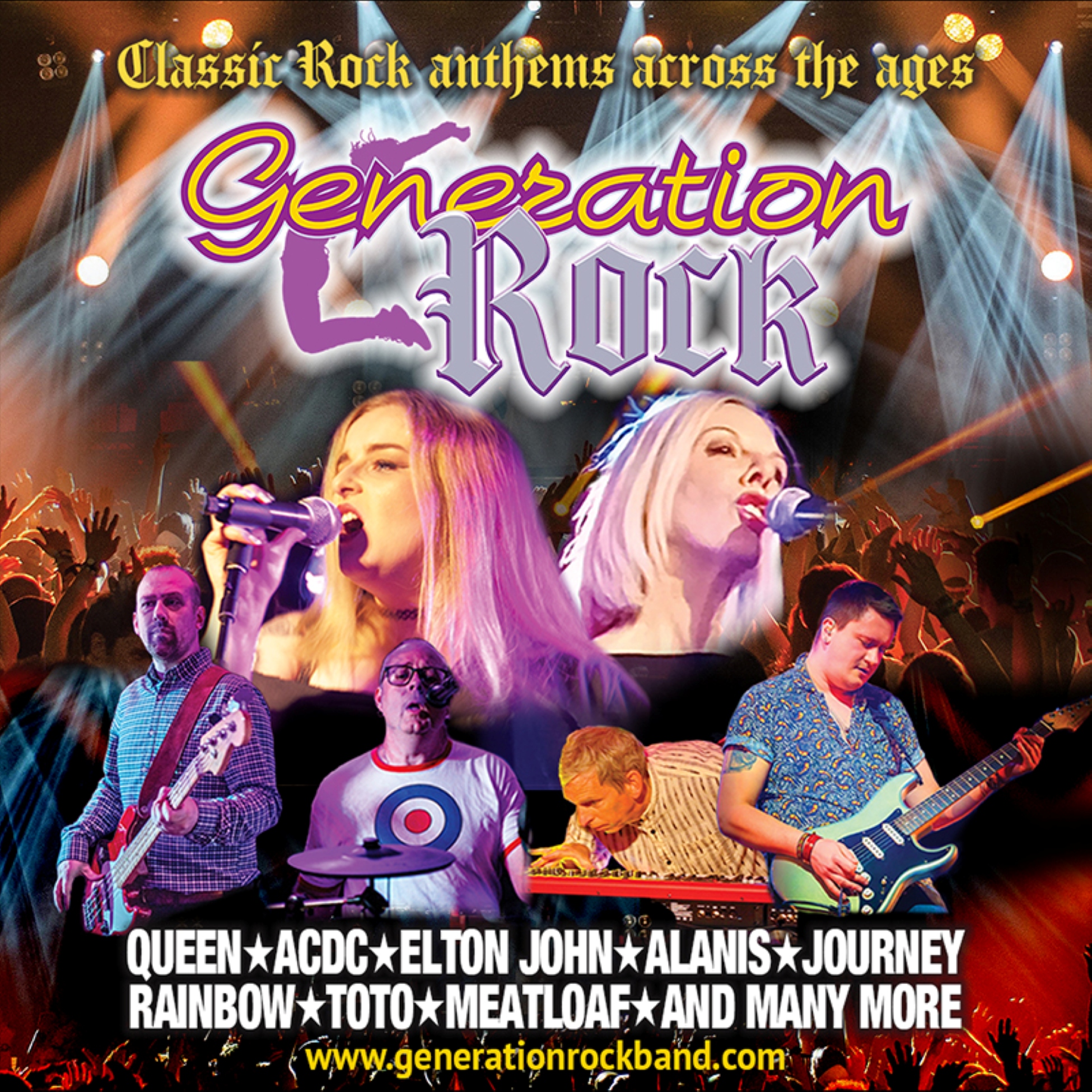 Poster featuring 6 artists performing