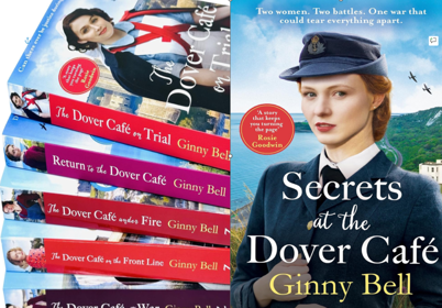 The covers of the six Dover Café books