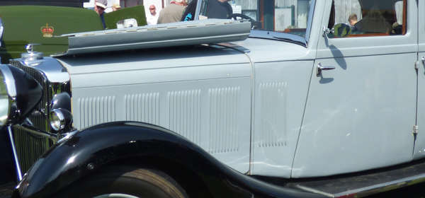 Grey classic car
