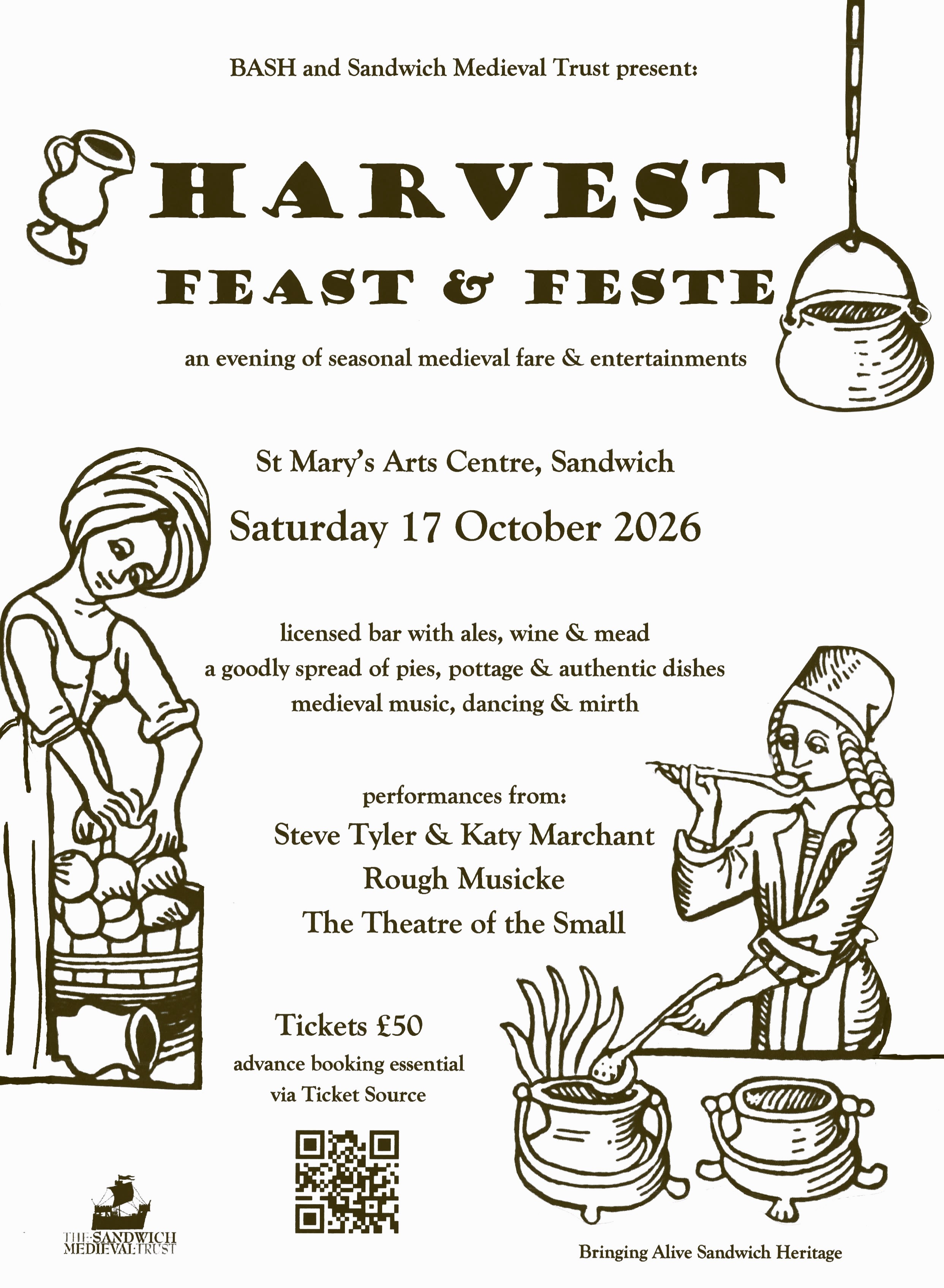 Sepia poster Harvest Feast & Feste Sat 17th Oct 2026