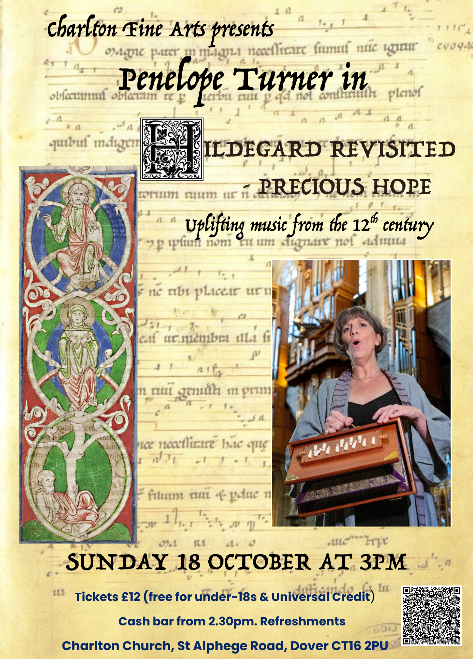 Penelope Turner playing medieval music