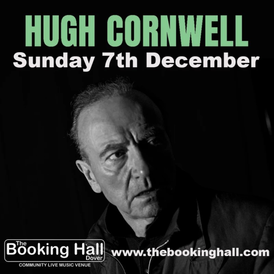 A man's head with a black background. The man is Hugh Cornwall.