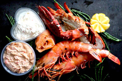 Dressed Crab & Prawns