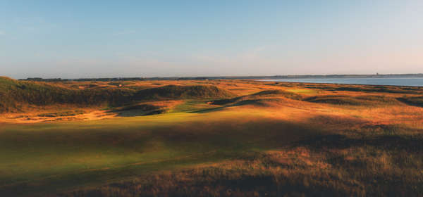 Landscape image of championship links golf course