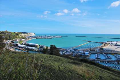 View of Dover harbour and seafront