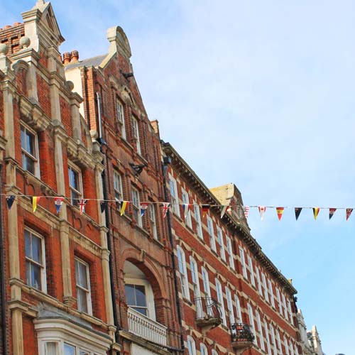 Dover town centre, buildings, Kent, High street, White Cliffs Country