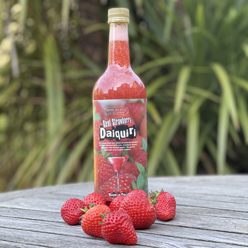 Bottle of Strawberry Daiquiri cocktail, Cocktail in a Bottle