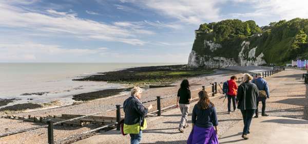 walkers having business meeting, NetWalking Kent, White Cliffs Country
